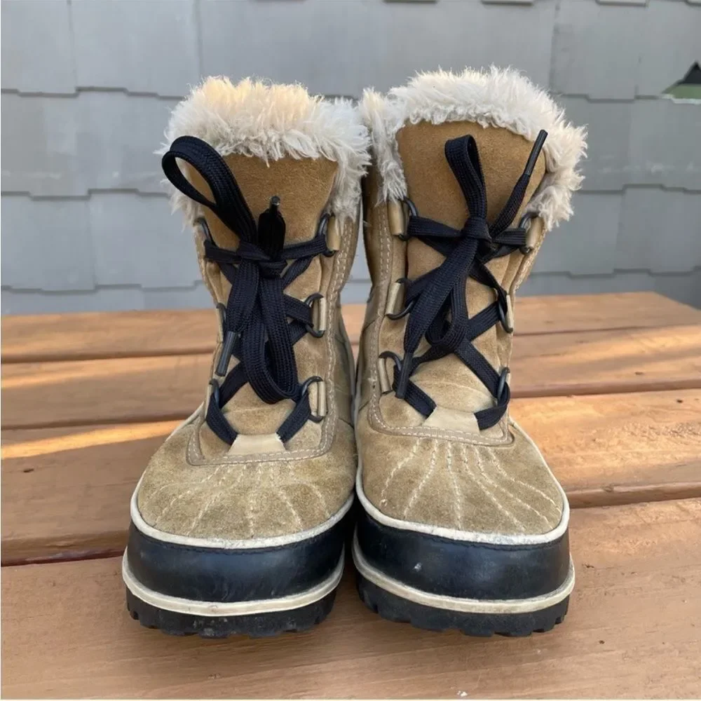 Sorel‎ Tivoli II Womens Winter Snow Boots Size 6 Suede Waterproof NL2089-373